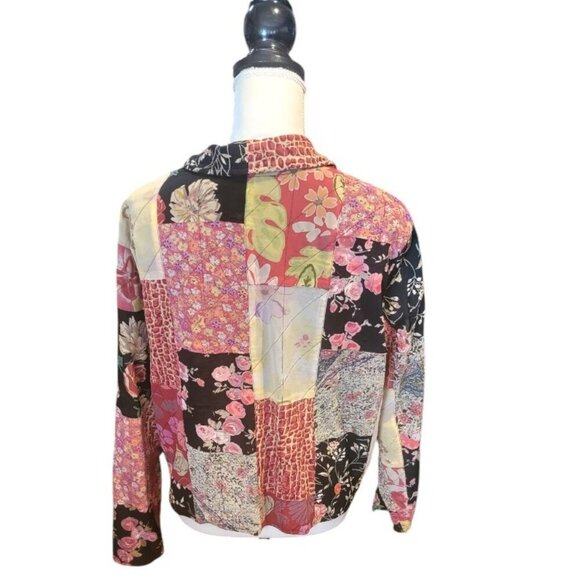 Casual Studio New York Patchwork Black and Fushia Long Sleeve Jacket in Size XL - Picture 3 of 6
